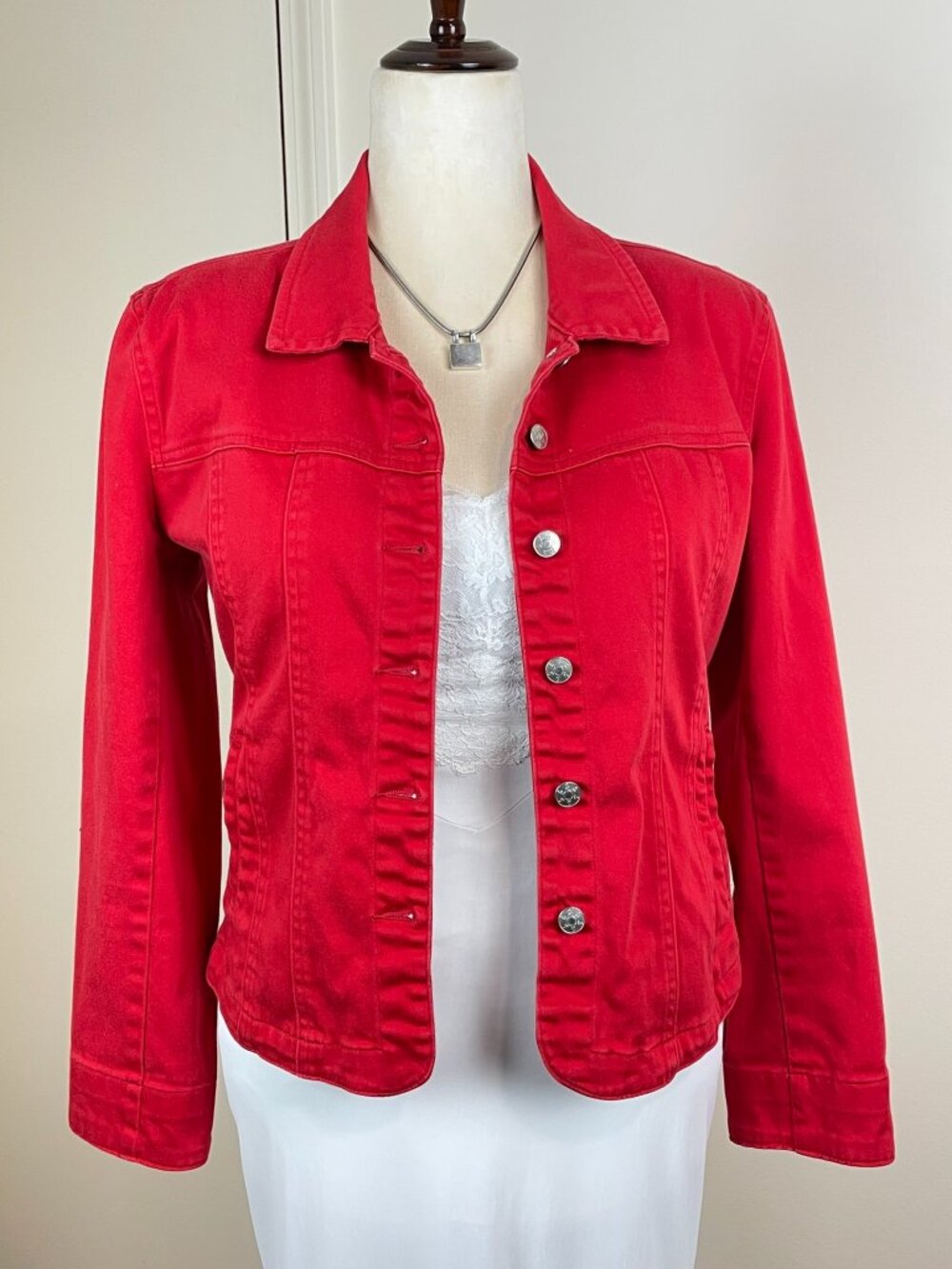 90s Vintage Stretch Cotton Lightweight Jacket, S/M